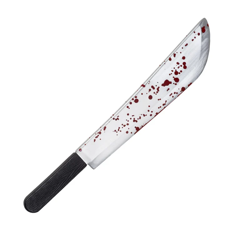 Horror Machete met Bloed – 53 cm – Halloween Plastic Nepwapen