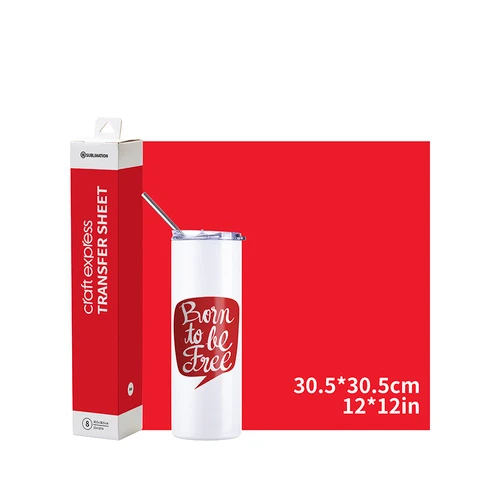 Craft Express Transferfolie Rood – 30,5 x 30,5 cm – 8 Stuks