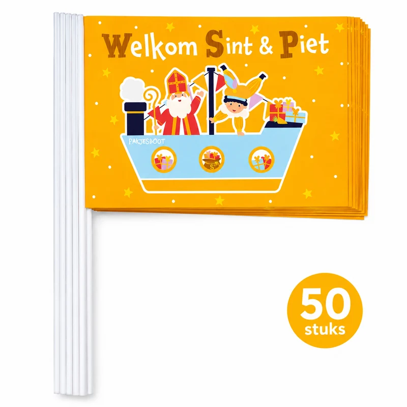 50 x Sinterklaas zwaaivlaggetje
