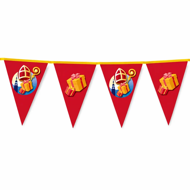 GRATIS Sinterklaas - Vlaggenlijn / slinger - 10 meter vlaggetjes