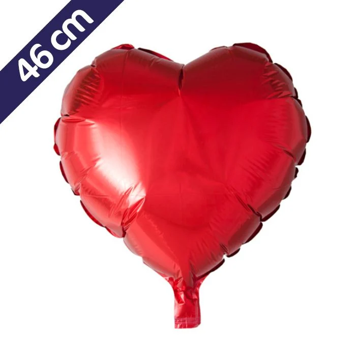 Folieballon hart - 46 cm - rood