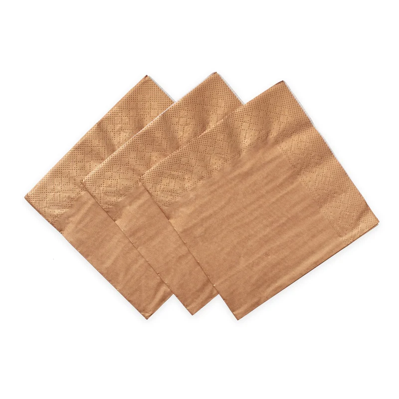 Servetten FSC - 20 stuks - 33 x 33 cm - rosé goud