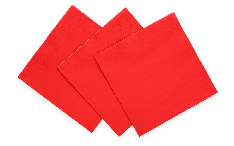 Servetten FSC - 20 stuks - 33 x 33 cm - rood
