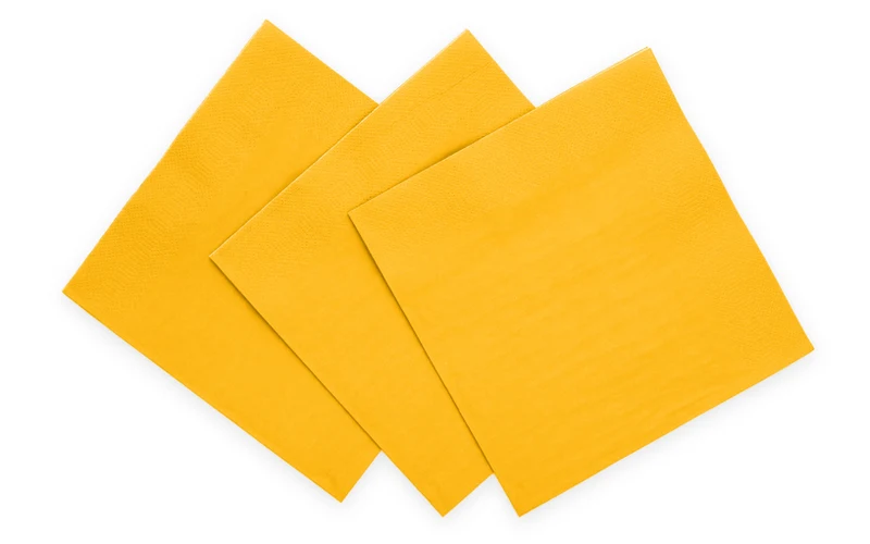 Servetten FSC - 20 stuks - 33 x 33 cm - geel