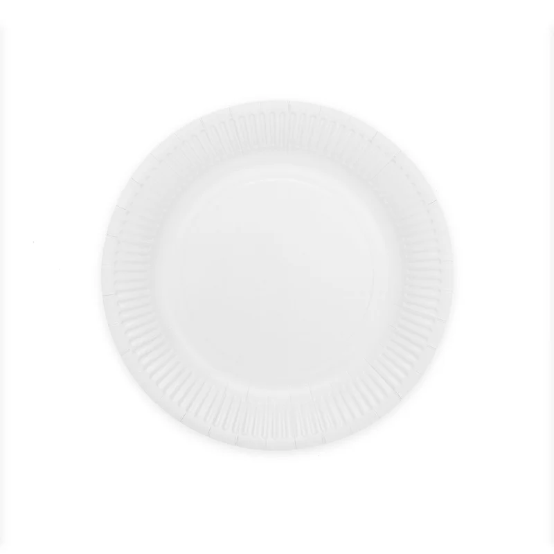 Papieren bordjes FSC - 8 stuks - 23 cm - wit
