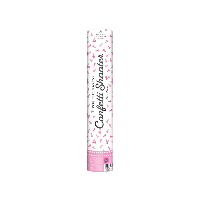 Confettikanon roze piemels