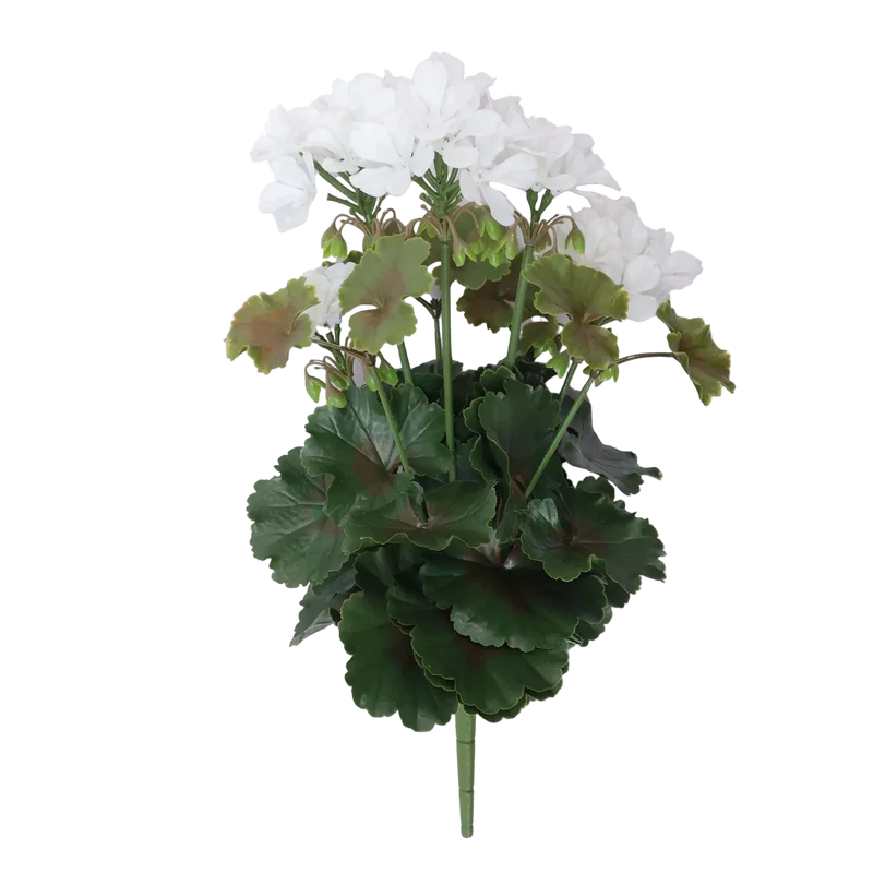 Künstliche Geranie - Perla | 40 cm weiß