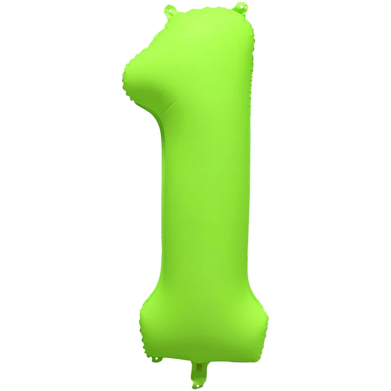 Cijferballon - NEON groen - cijfer 1 - 86 cm