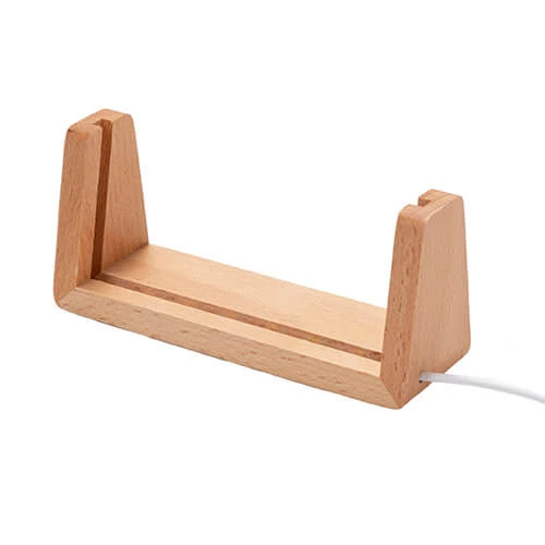 U-vormige Houten Lampvoet voor LED-lamp – 14 cm