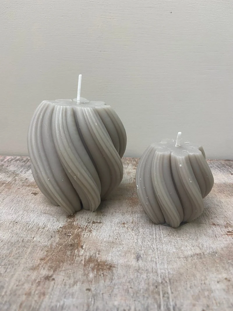 Twist kaars Taupe