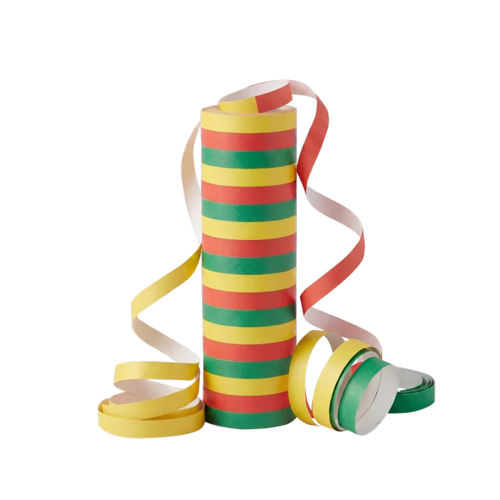 Serpentines Carnaval - rood geel groen - 3 stuks