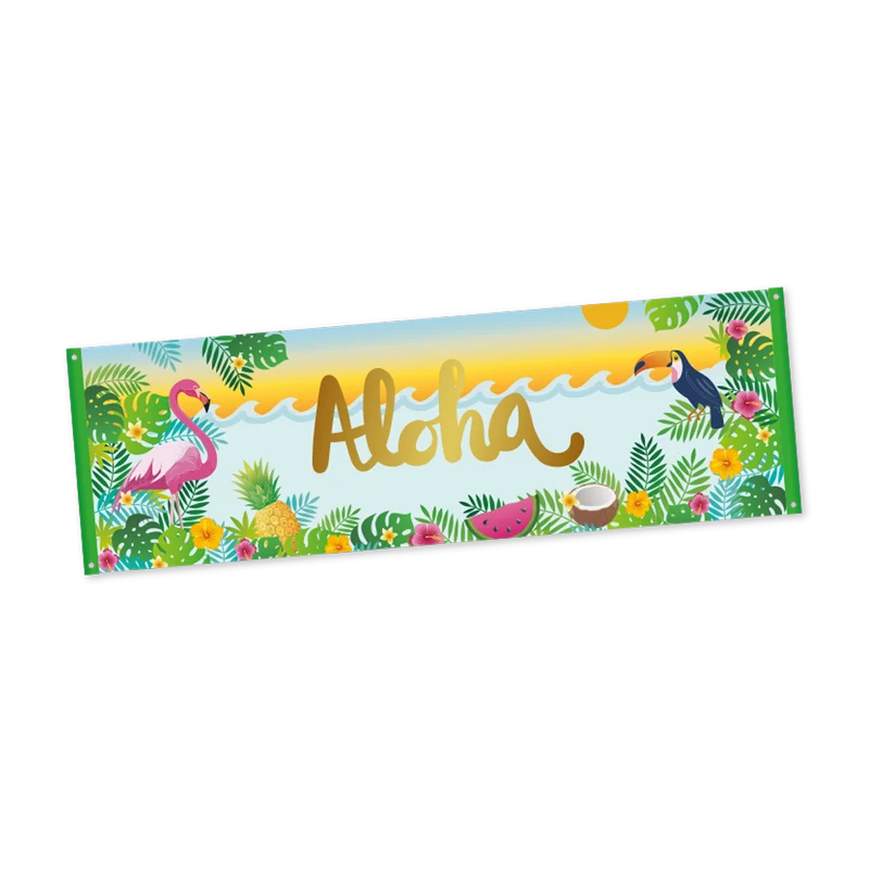 Banner Tropical Aloha Flamingo 230x75cm