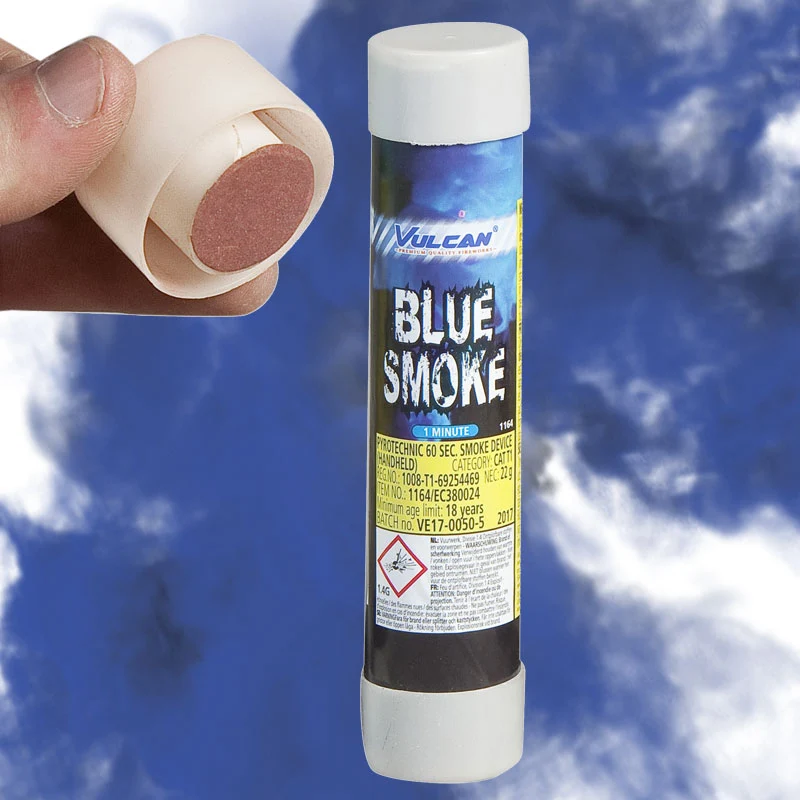 Rookfakkel Blauw - 60 seconden