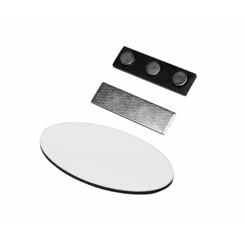 Sublimatie Naamplaatje Ovaal – MDF Blanco Badge