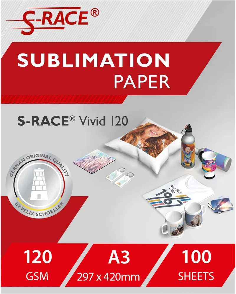 Sublimatiepapier A3 120g | S-RACE Vivid 100 vellen