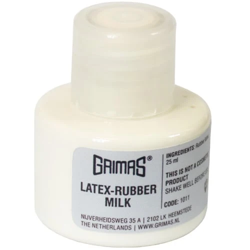 Grimas Latex rubber Melk 25 ml – Vloeibare Latex voor Nepwonden & SFX