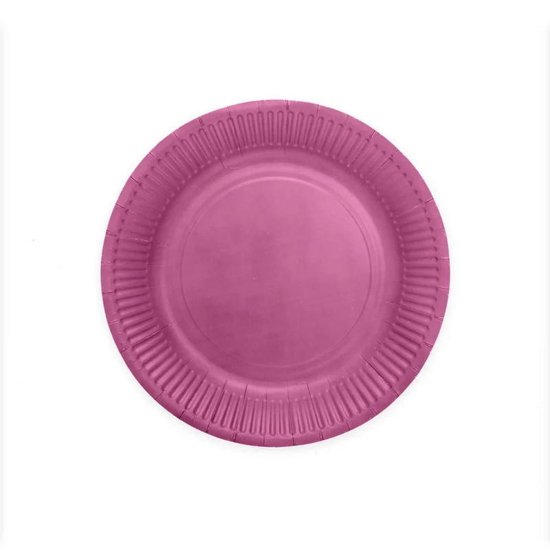 Papieren bordjes FSC - 8 stuks - 23 cm - paars