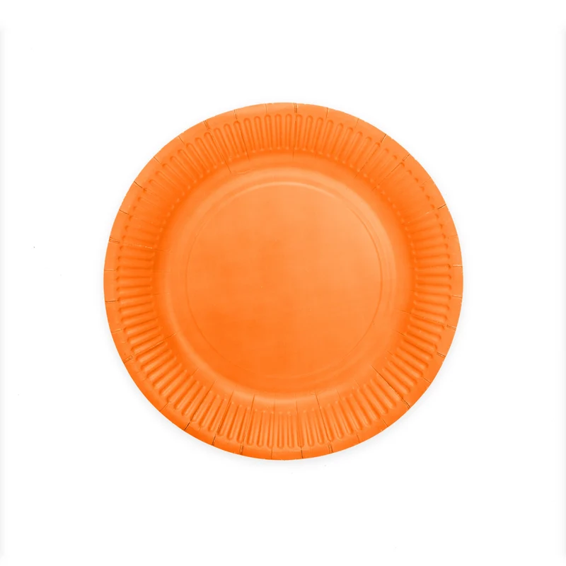 Papieren bordjes FSC - 8 stuks - 23 cm - oranje