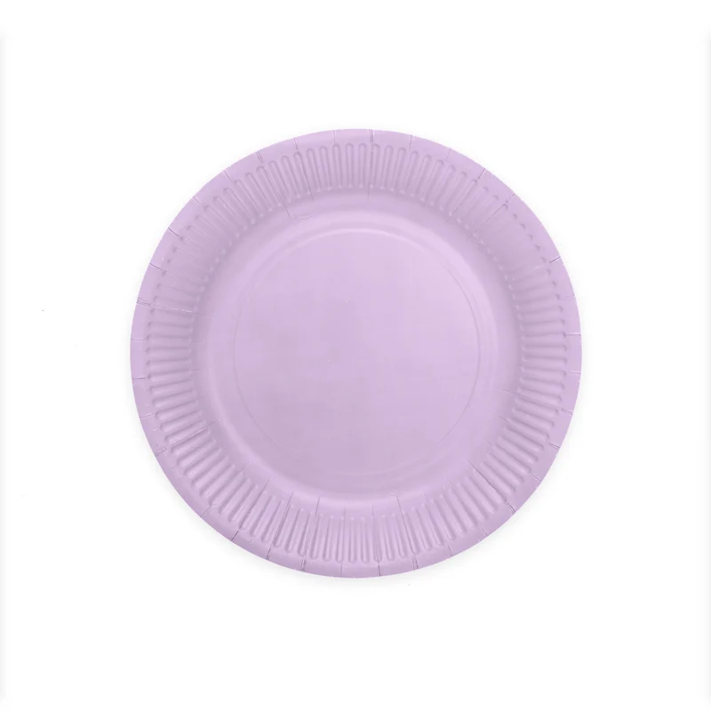 Papieren bordjes FSC - 8 stuks - 23 cm - lichtpaars