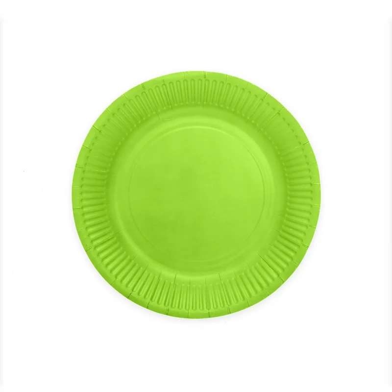 Papieren bordjes FSC - 8 stuks - 23 cm - lichtgroen