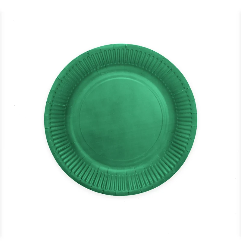 Papieren bordjes FSC - 8 stuks - 23 cm - groen