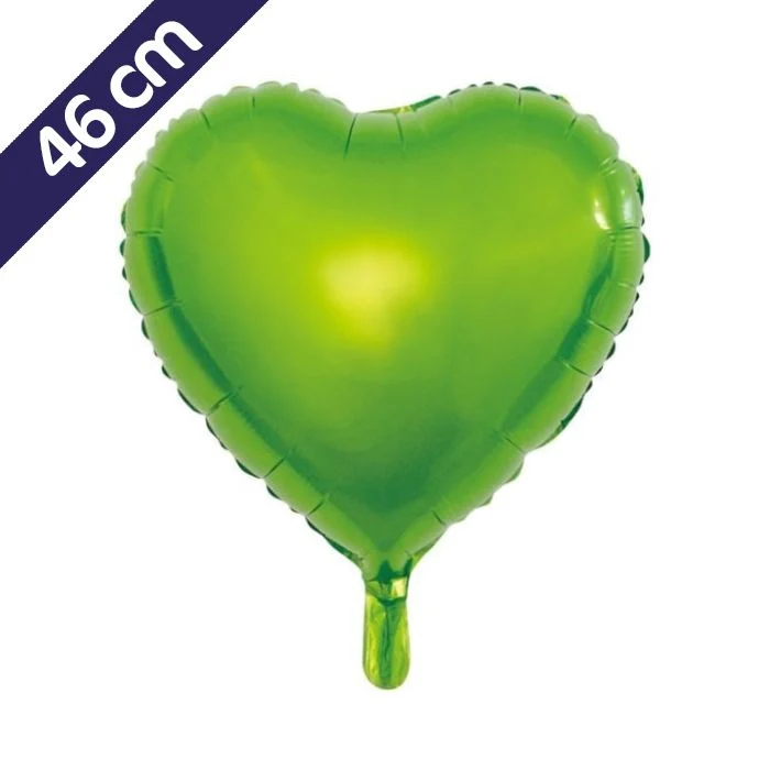 Folieballon hart - 46 cm - licht groen