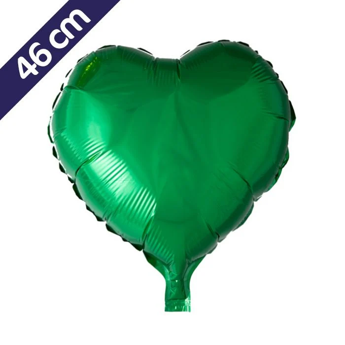 Folieballon hart - 46 cm - groen