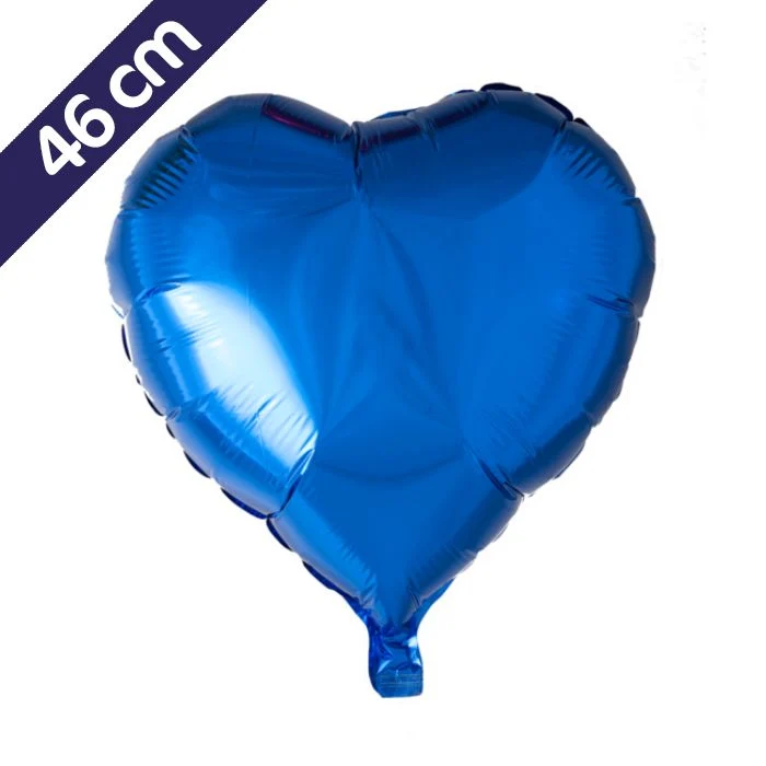 Folieballon hart - 46 cm - blauw