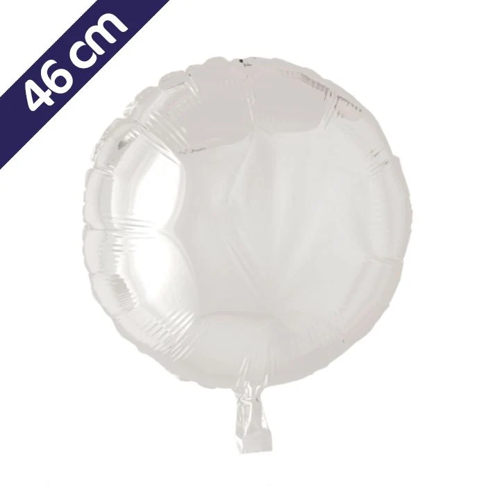 Folieballon rond - 46 cm - wit