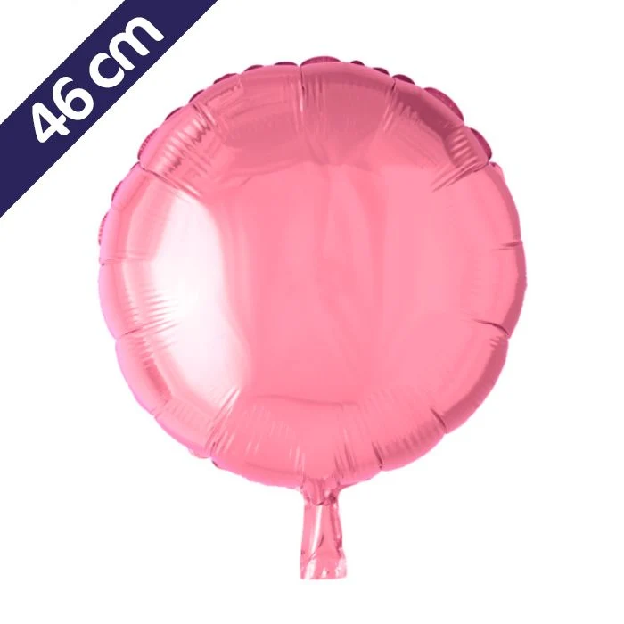 Folieballon rond - 46 cm - roze