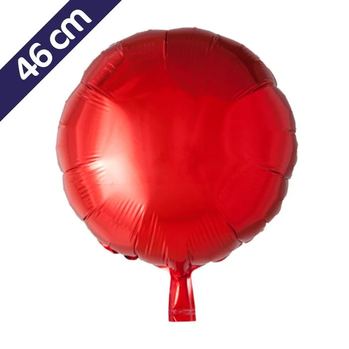 Folieballon rond - 46 cm - rood