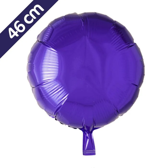 Folieballon rond - 46 cm - paars