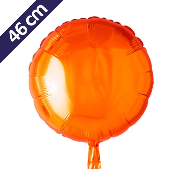 Folieballon rond - 46 cm - oranje