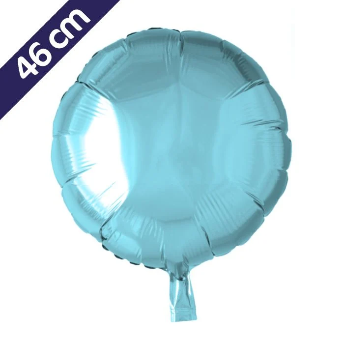 Folieballon rond - 46 cm - licht blauw