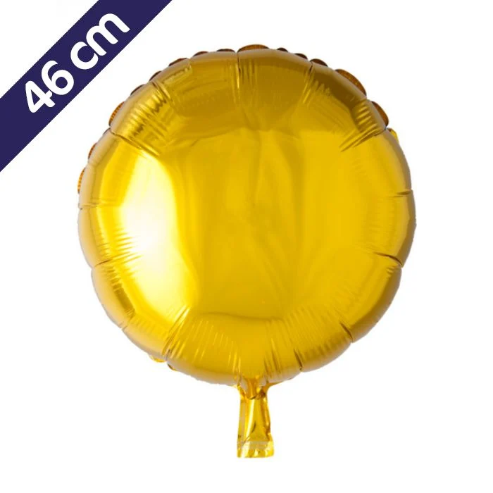 Folieballon rond - 46 cm - goud