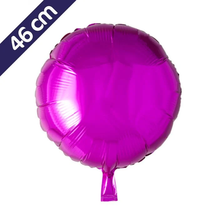 Folieballon rond - 46 cm - donker roze