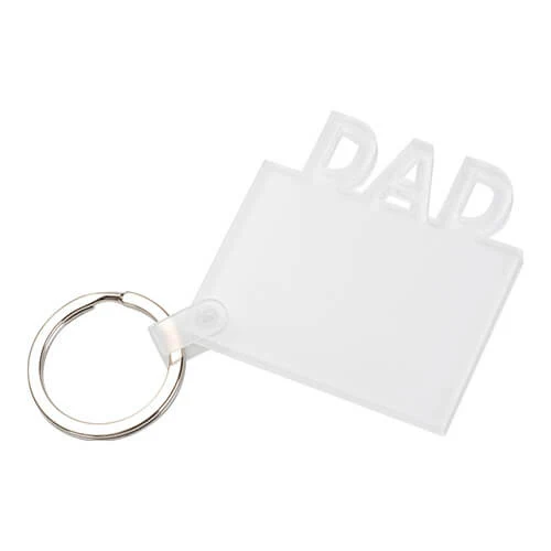 Acryl Sleutelhanger DAD voor Sublimatie - Transparant & Personaliseerbaar