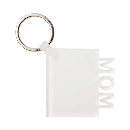 Acryl Sleutelhanger MOM voor Sublimatie - Transparant & Personaliseerbaar