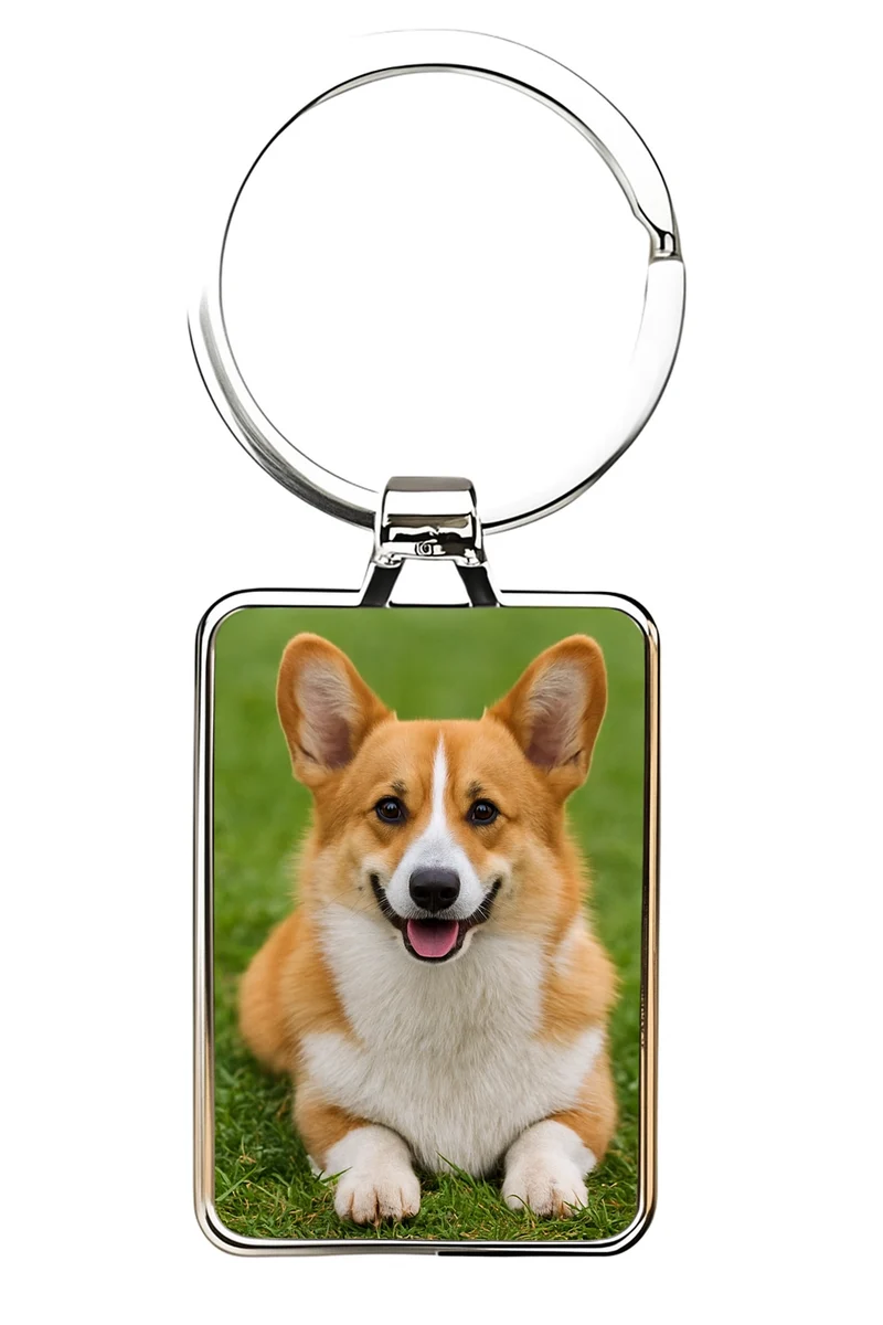 Metalen Sleutelhanger Rechthoek 3x7,5 cm Blanco Sleutelhanger voor Sublimatie