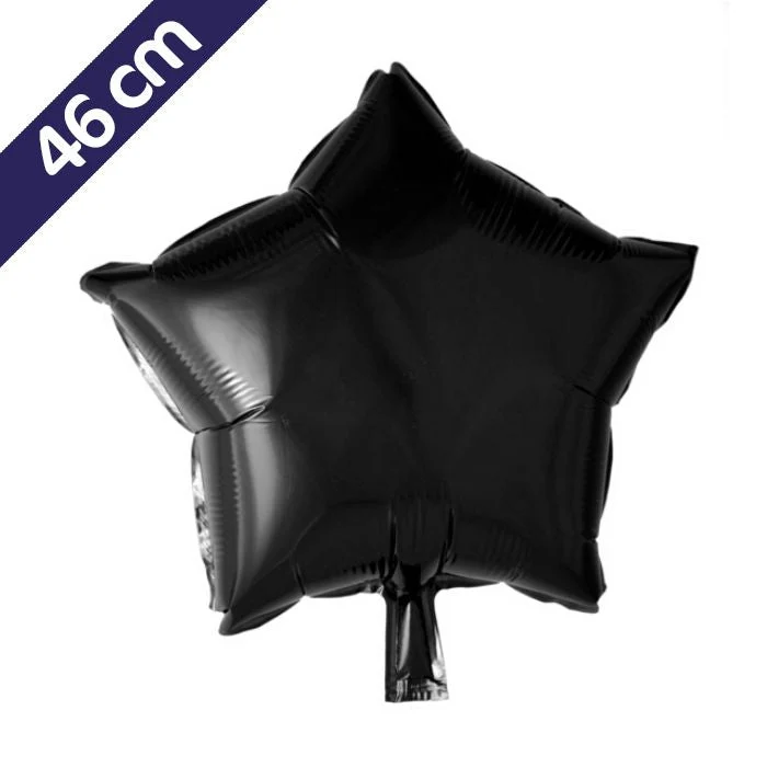 Ster Folieballon - 46 cm - zwart