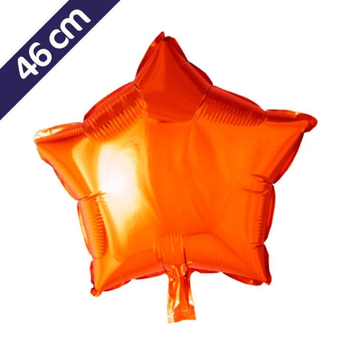 Ster Folieballon - 46 cm - oranje