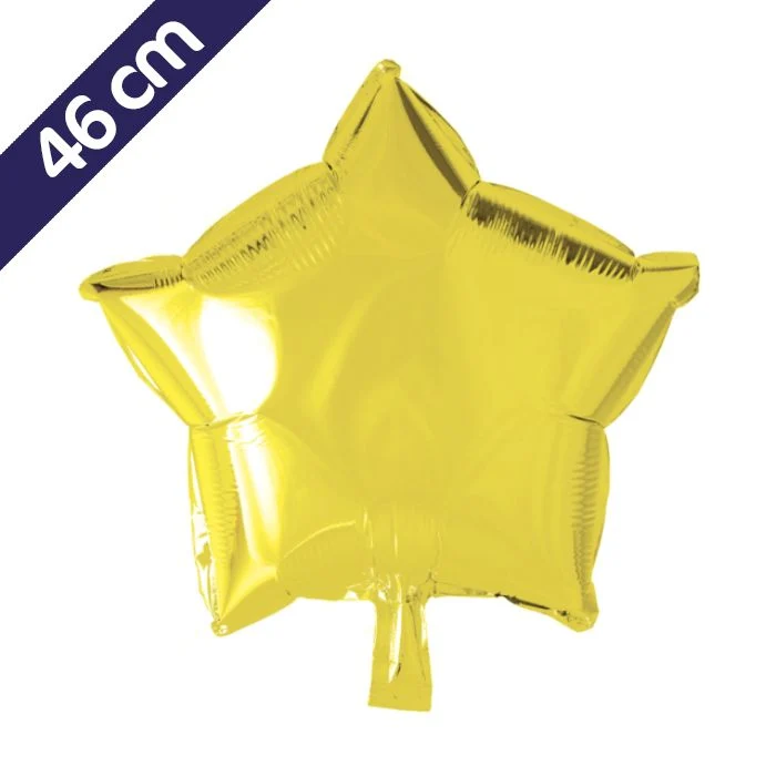 Ster Folieballon - 46 cm - geel