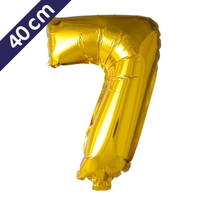 Cijferballon - goud - cijfer 7 - 40 cm