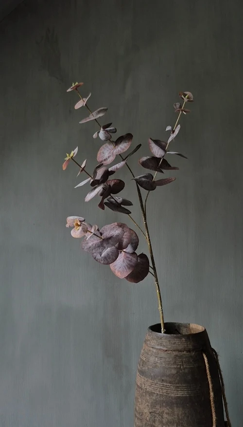 Eucalyptus kunsttak bordeauxrood - 85 cm