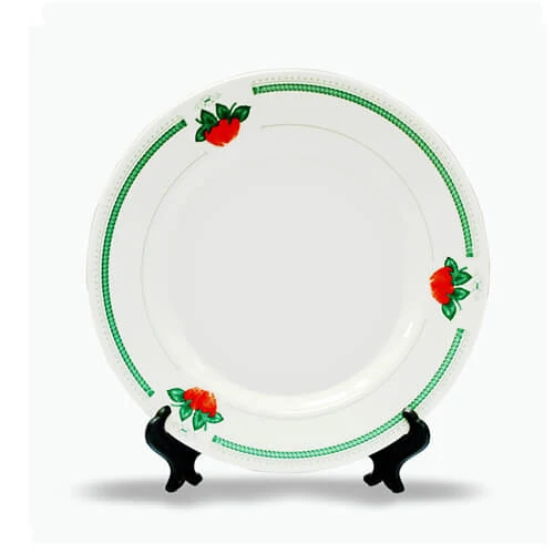 Keramisch bord 18cm met standaard voor sublimatie