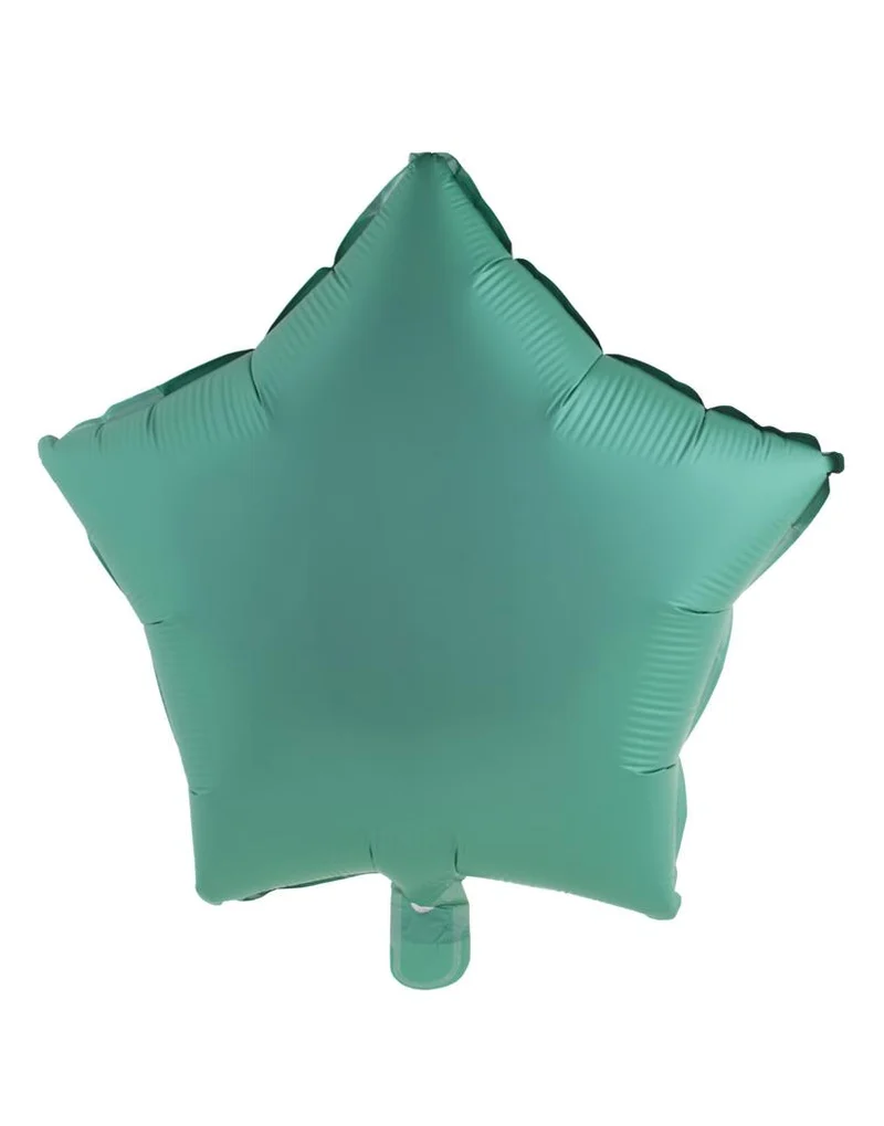 Folieballon ster groen mat 52,7 x 46 cm