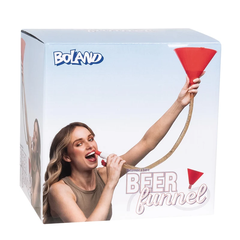 Party biertrechter rood met slang en kraan