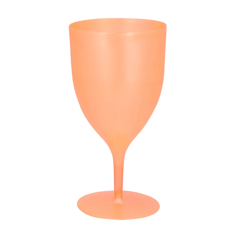 Drinkbeker oranje op voet 35 cl van kunststof