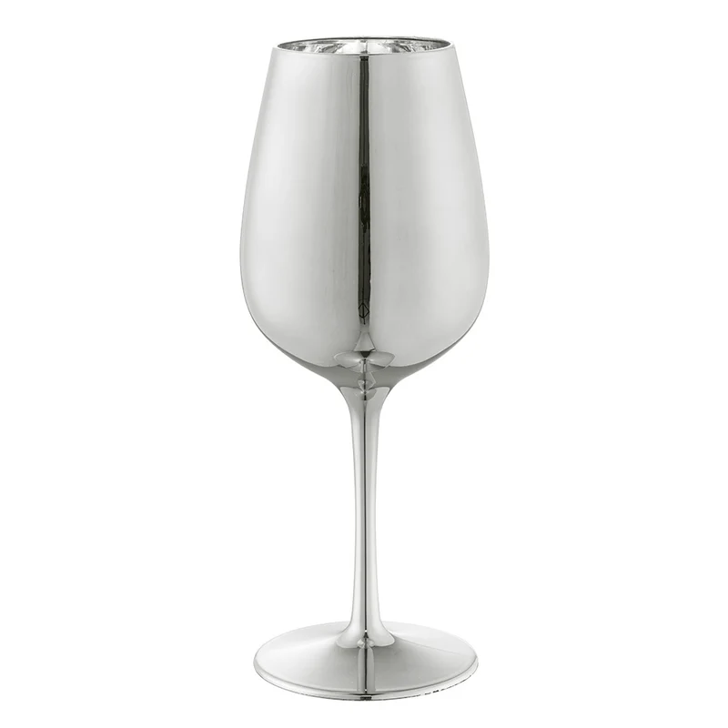 Zilveren wijnbeker Glamour kunststof 45 cl