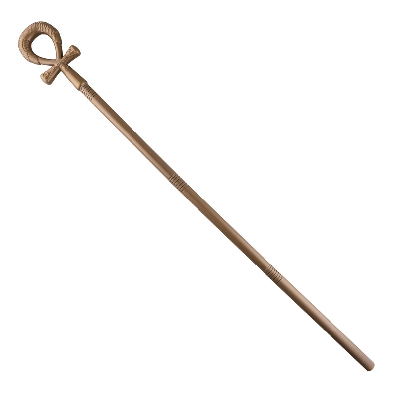 Egyptische staf goud met ankh-teken 113 cm Funny Fashion